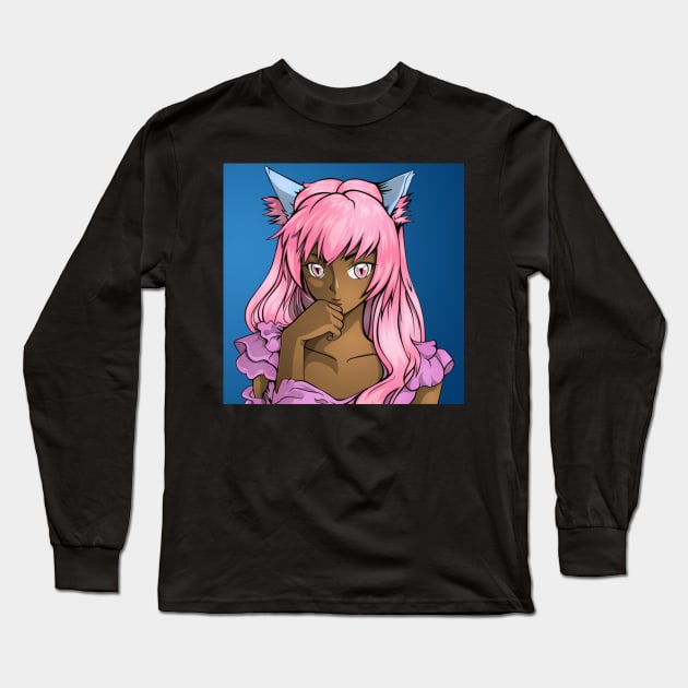 Black Girl Anime Long Sleeve T-Shirt by notjusttees